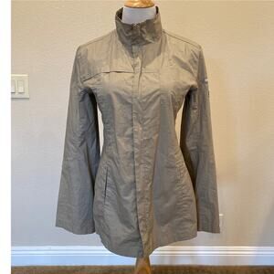 Diesel Windbreaker Jacket Long Line Africa Arm Patch Greenish Tan Medium